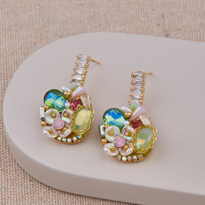 Prism Stone & Crystal Earrings Artful Vibrance