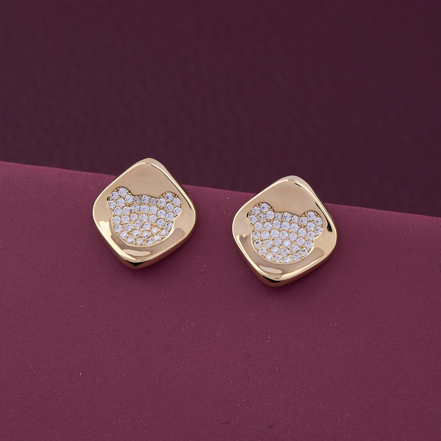 Timeless Golden Radiance Diamond Earrings