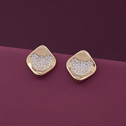 Timeless Golden Radiance Diamond Earrings