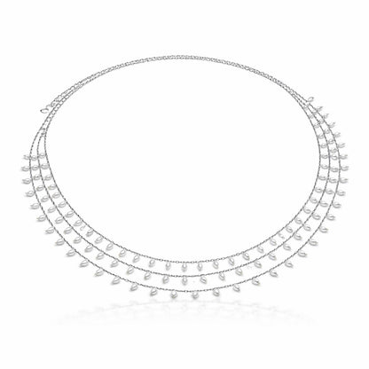 Traditional Golden Beads Waist Hip Chains Kamarband with Pearl Drops Ethnic Waist Chain Saree Vaddanam for Women & Girls