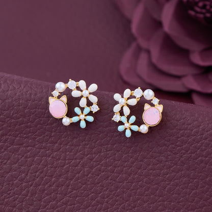 Elegant Floral Circuler Earrings