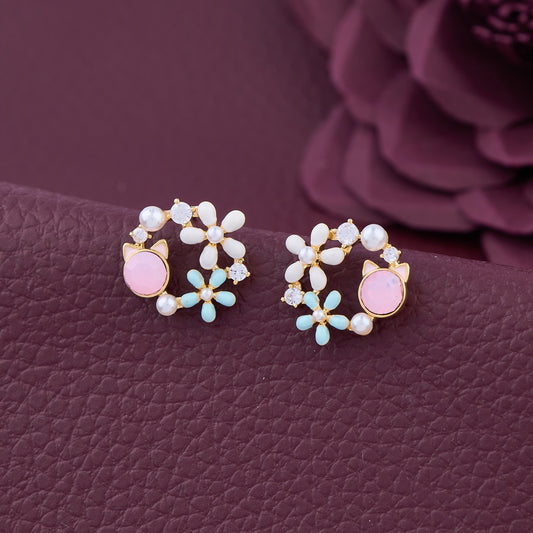 Elegant Floral Circuler Earrings