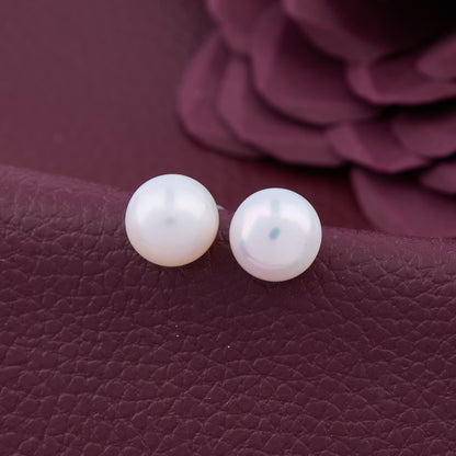 Elegant White Pearl Earrings