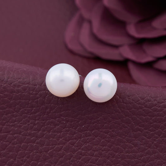 Elegant White Pearl Earrings
