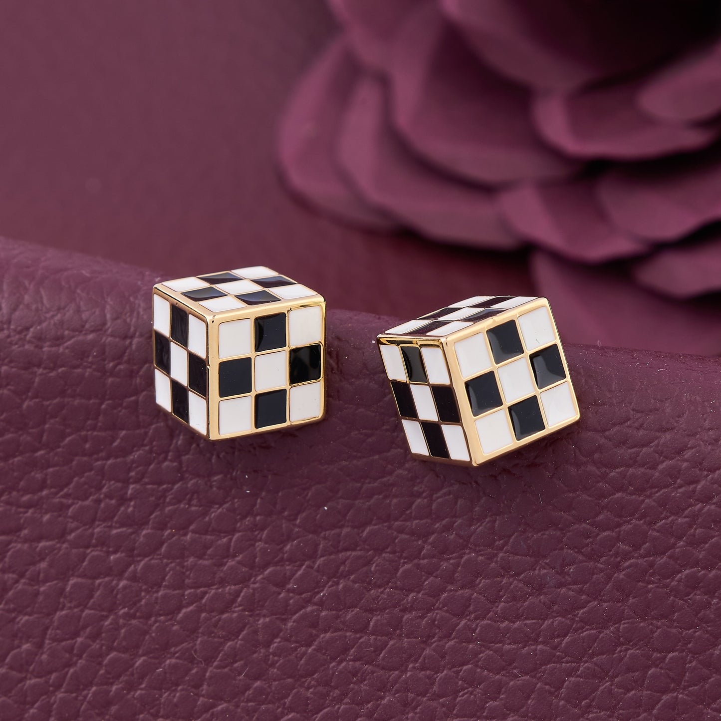 Checkmate Cube Earrings