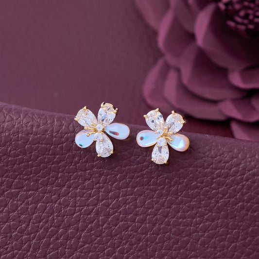 Elegant Earrings with Floral-Inspired Design