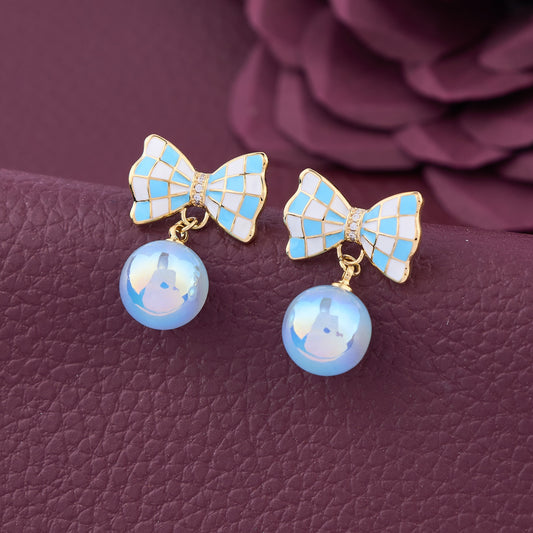 Floral Pearl and Diamond Earrings