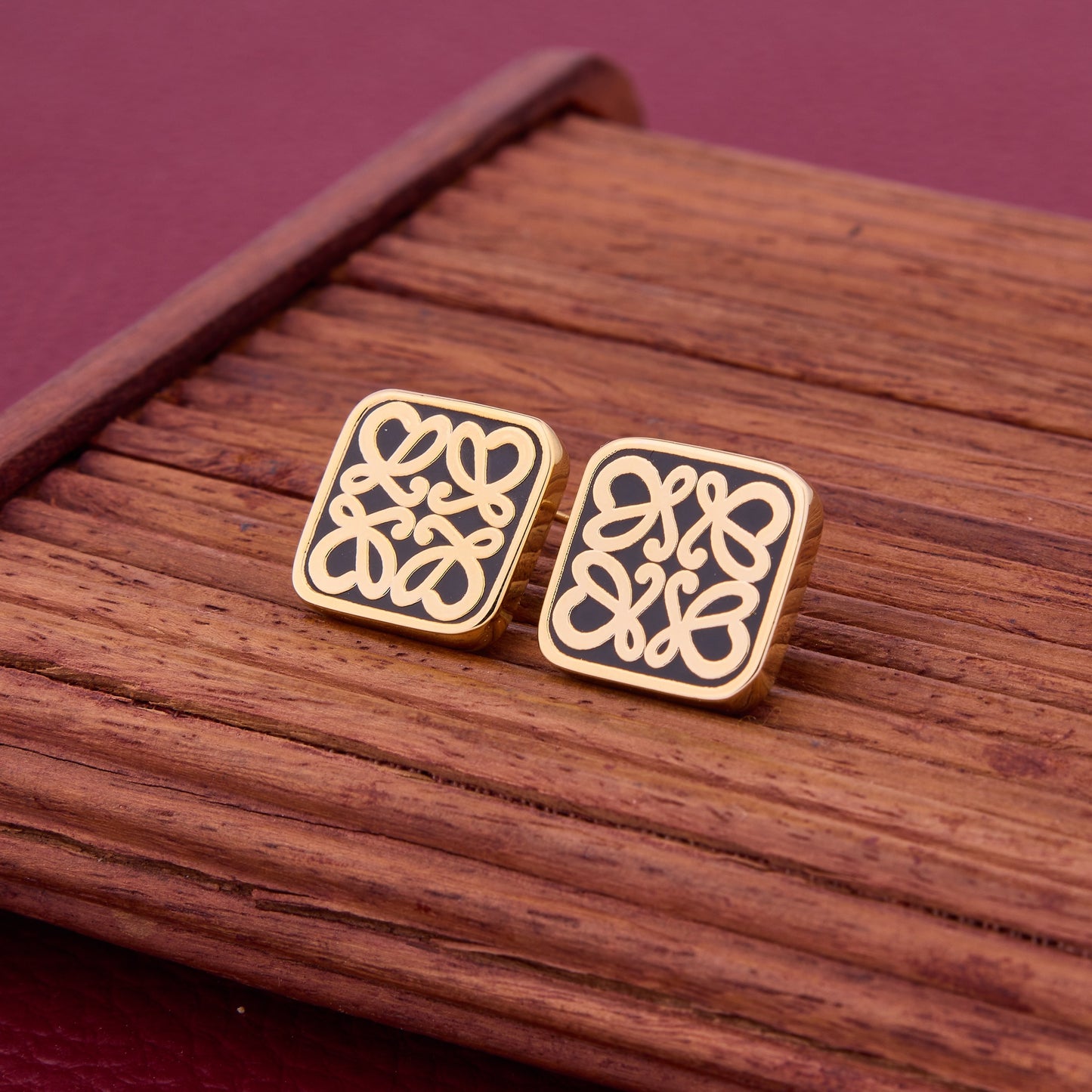 Shimmering Antique Gold Earrings