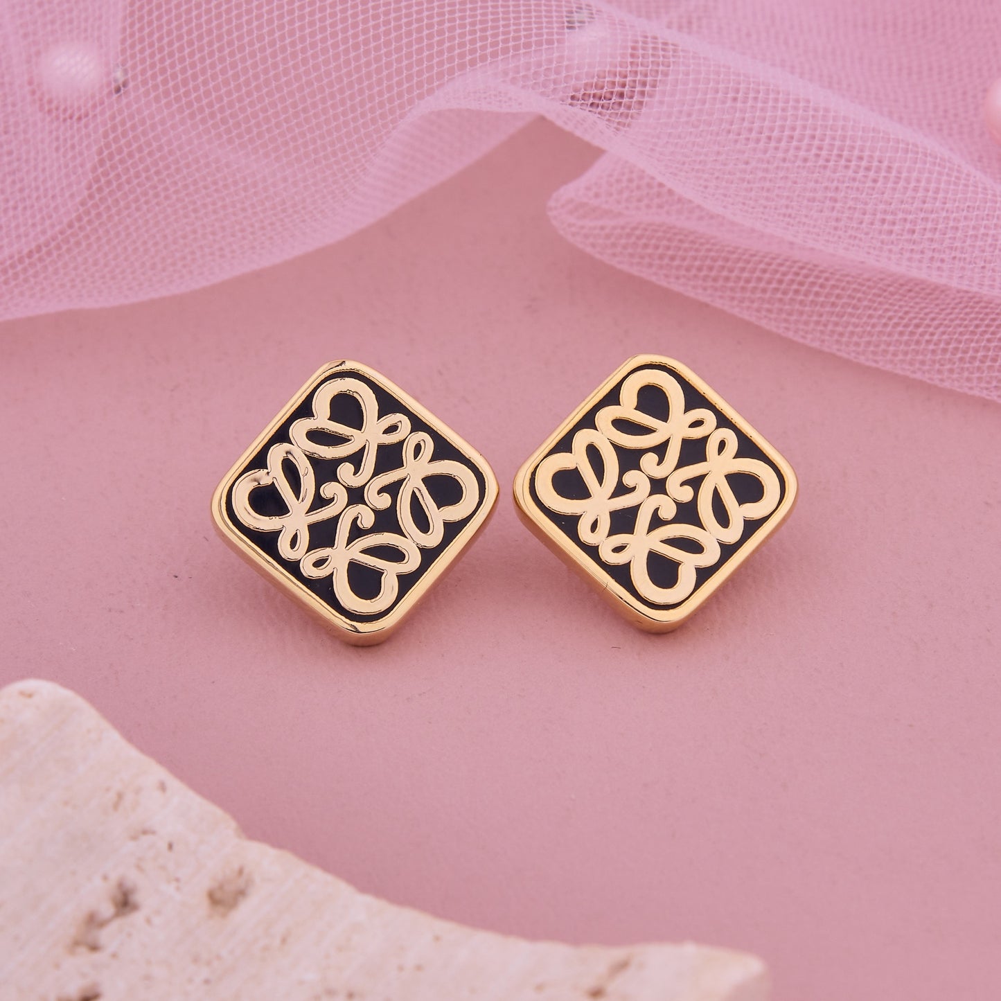 Shimmering Antique Gold Earrings