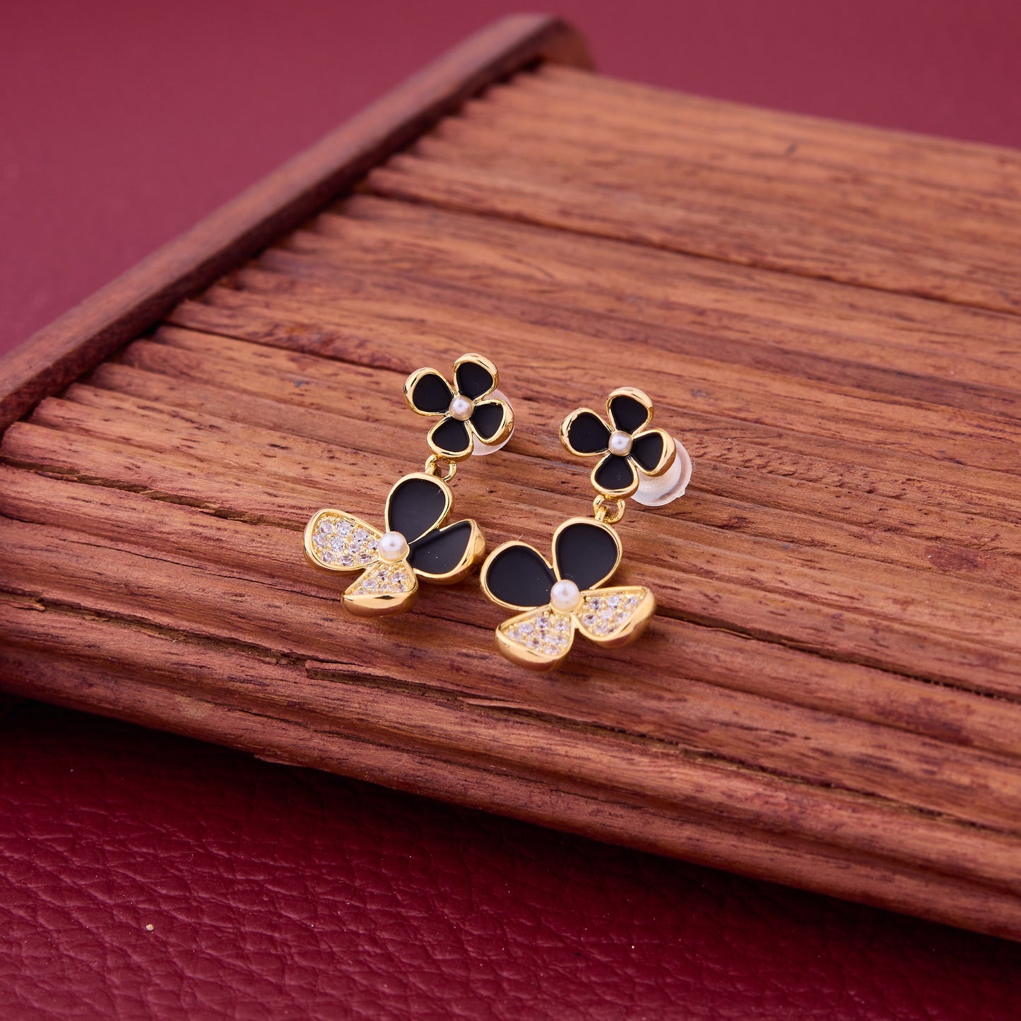 Floral Elegance Diamond Earrings