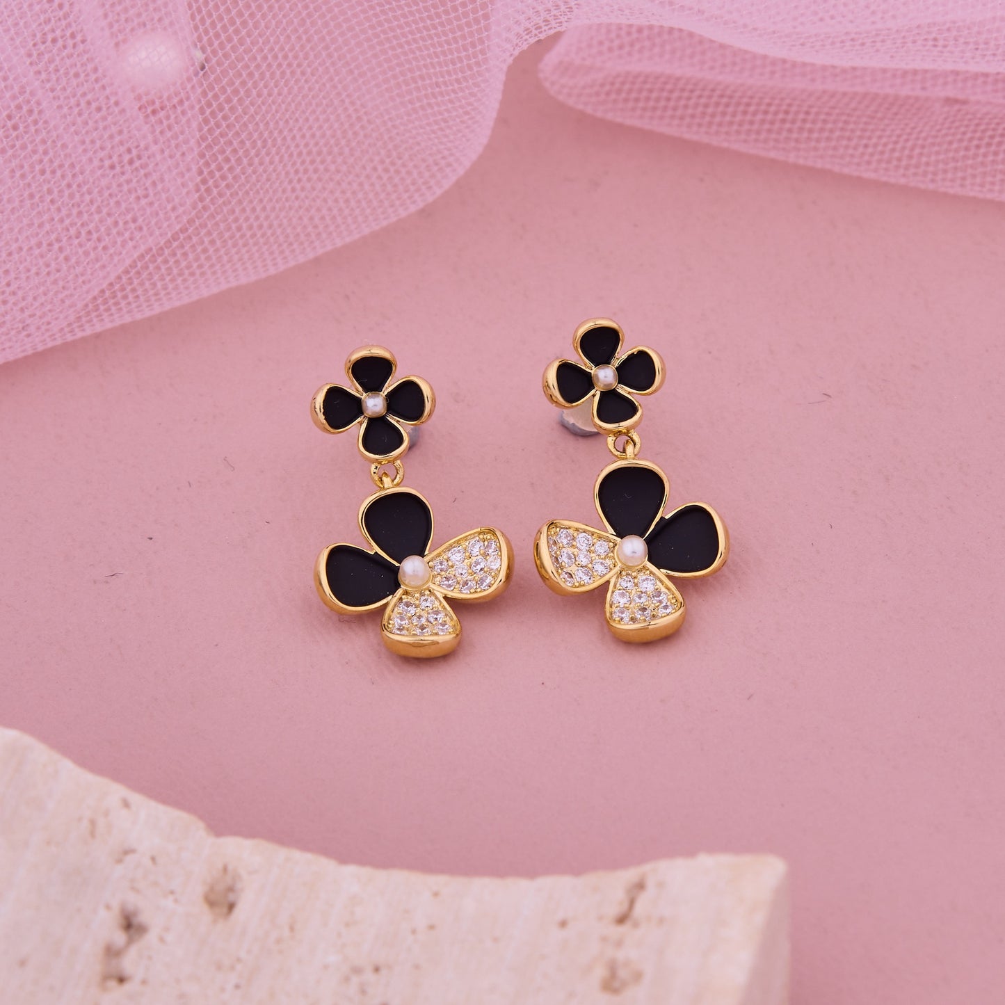 Floral Elegance Diamond Earrings