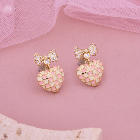 Charming Handmade Heart-Shaped Earrings