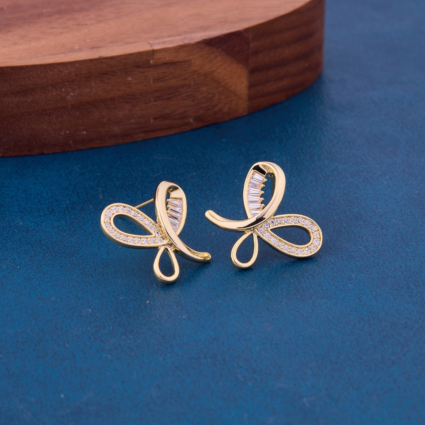 Classic Gold & Diamond Earrings