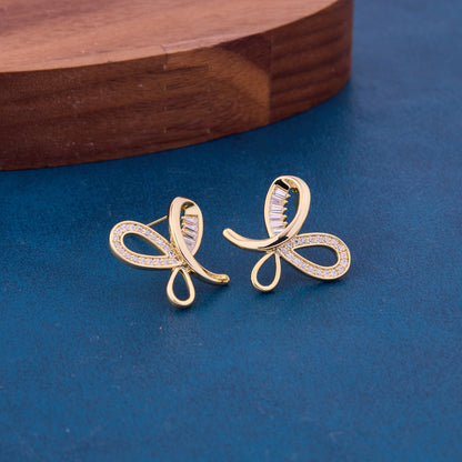 Classic Gold & Diamond Earrings