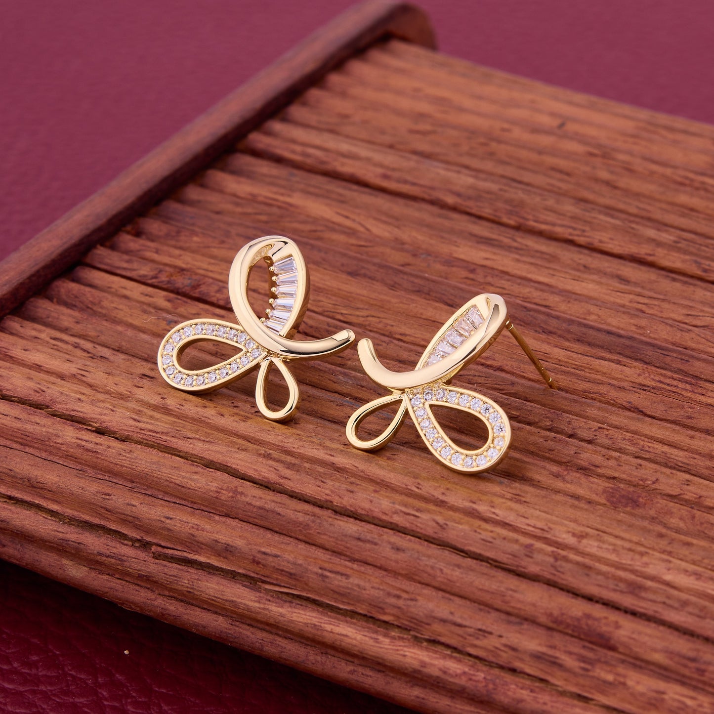 Classic Gold & Diamond Earrings
