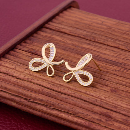 Classic Gold & Diamond Earrings