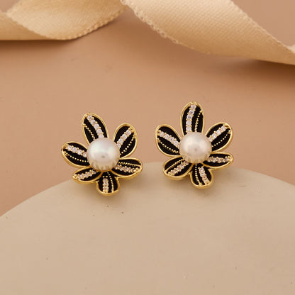 Elegant Pearl and Diamond Earrings Sophisticated Glamour