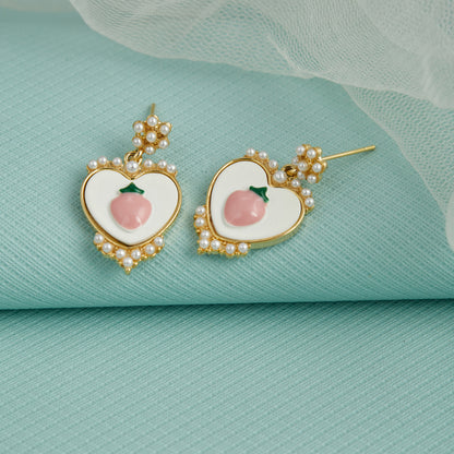 Elegant White Earrings Crafted Style with a Floral Touch