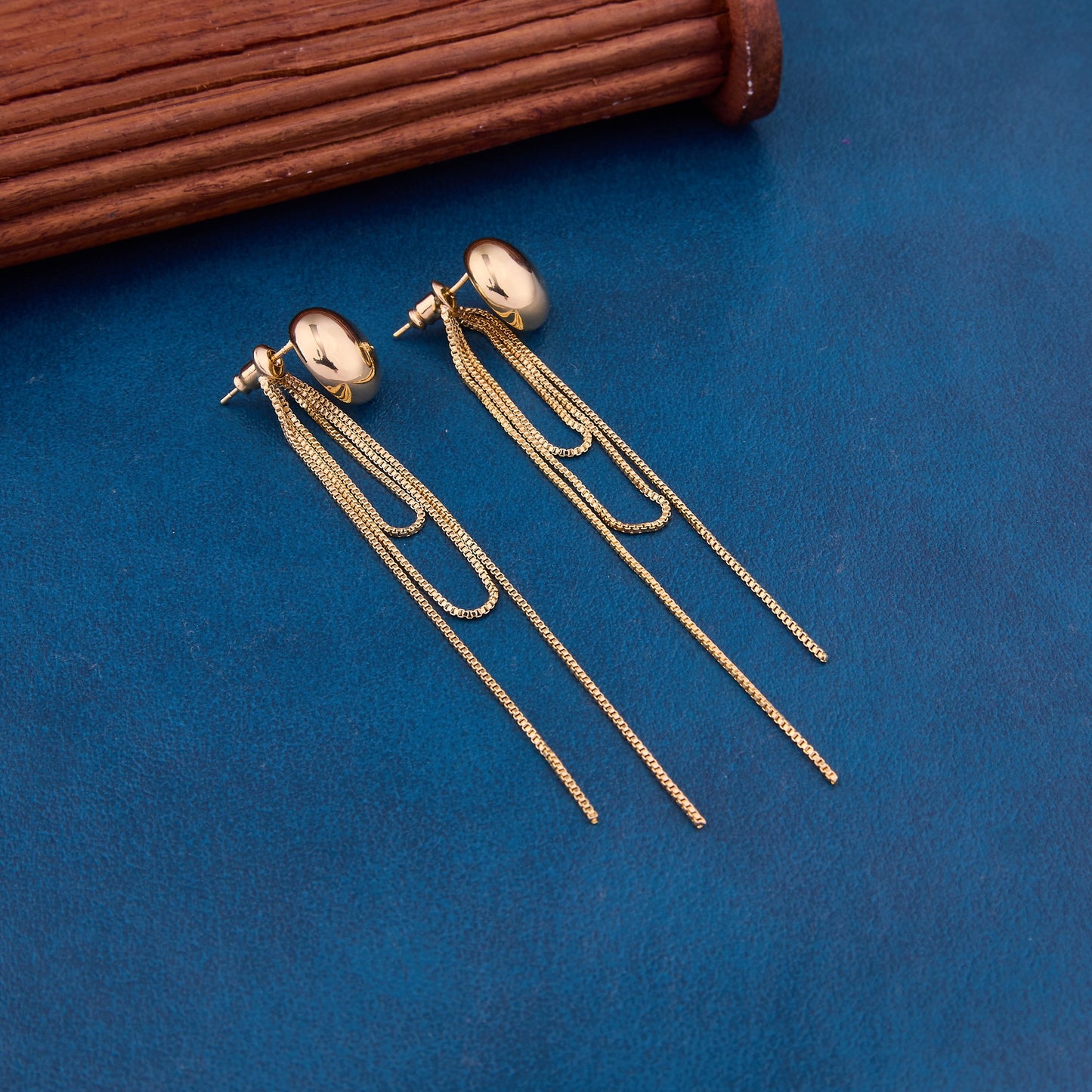 Gold Chain Drop Earrings