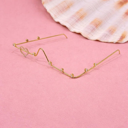 Heart Design Facelet with Cubic Zirconia Stones for Women | Minimal Nose Frame Face Jewellery | Brass Base Stylish Statement Face Accessory