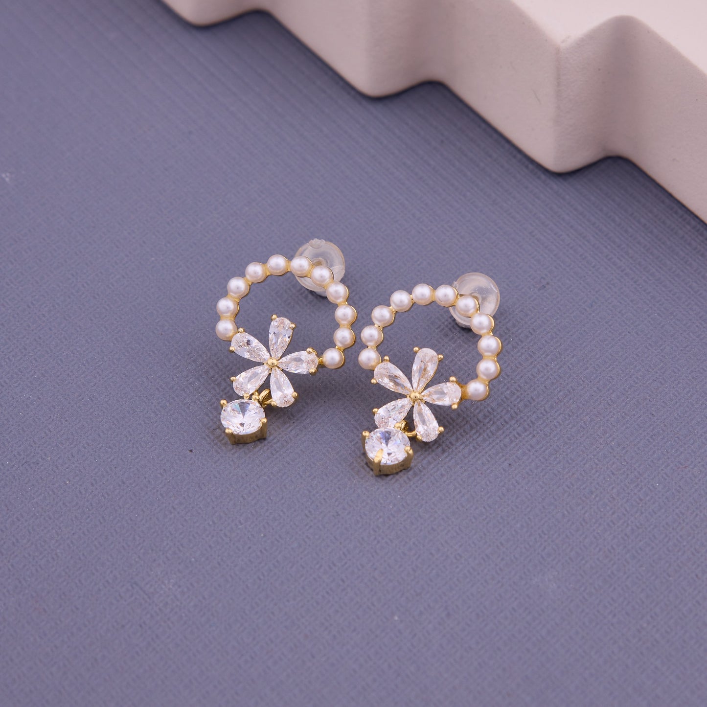 Pearl & Diamond Elegance Earrings