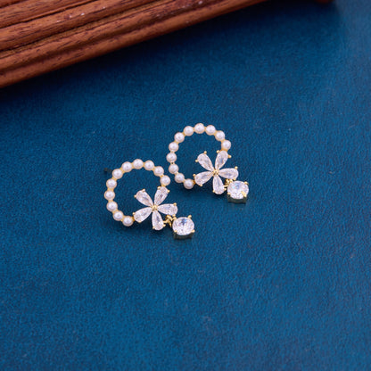 Pearl & Diamond Elegance Earrings