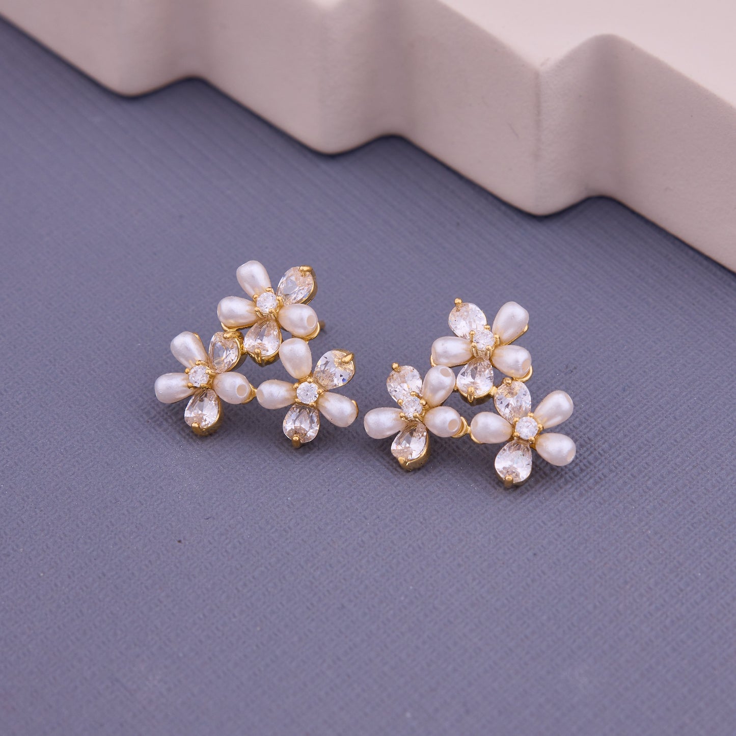 Elegant White Stone Earrings