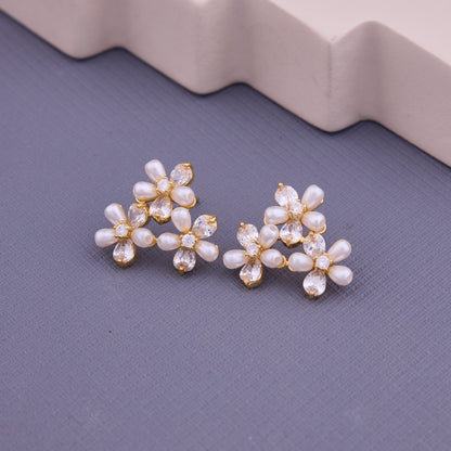 Elegant White Stone Earrings