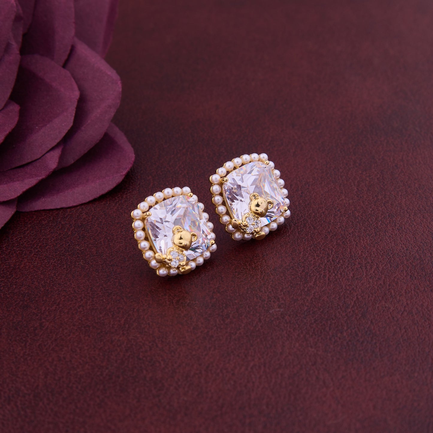 Intricate Elegance Teddy Earrings