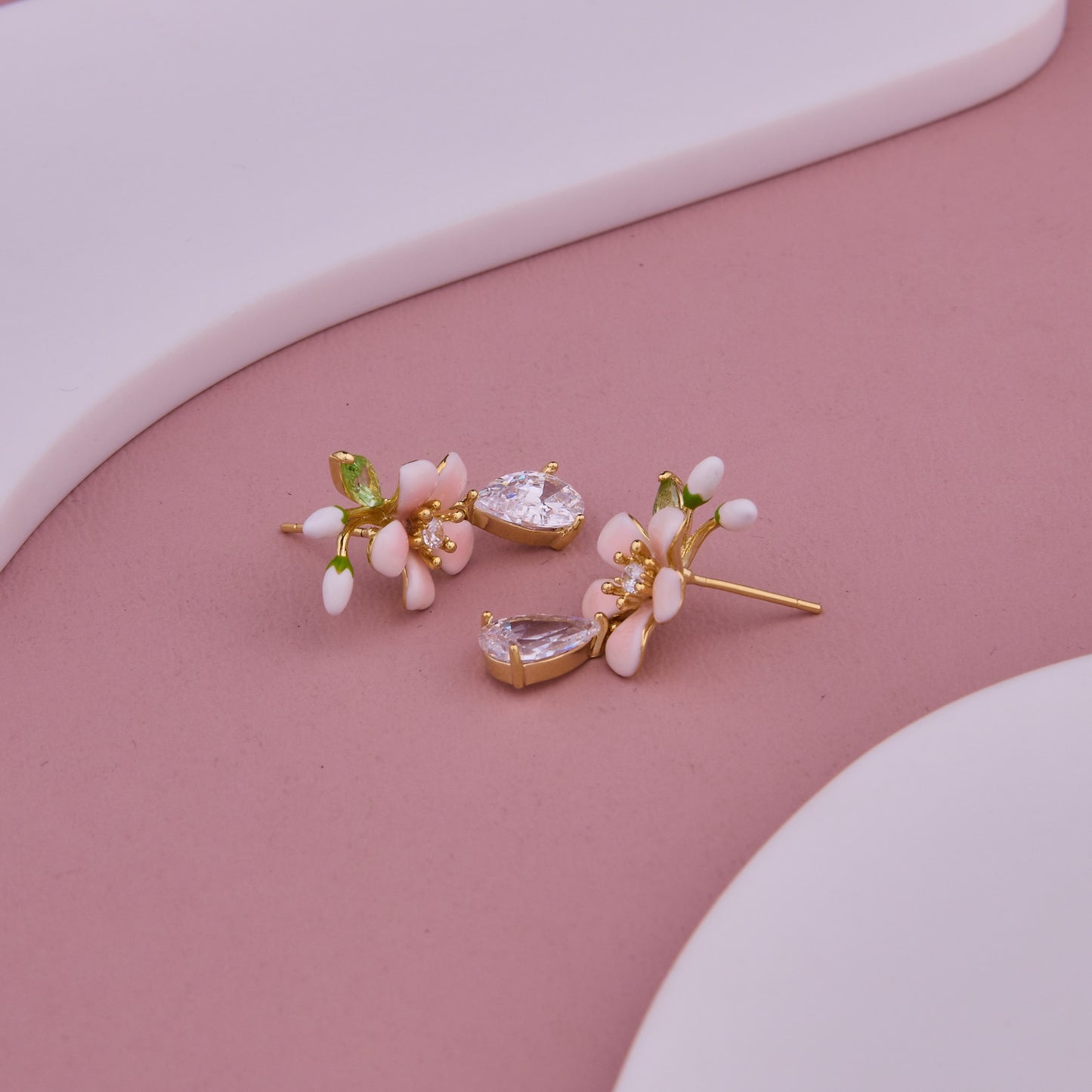 Bloom & Shine Floral Statement Earrings