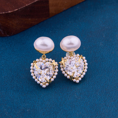 Gem & Pearl Elegance Earrings