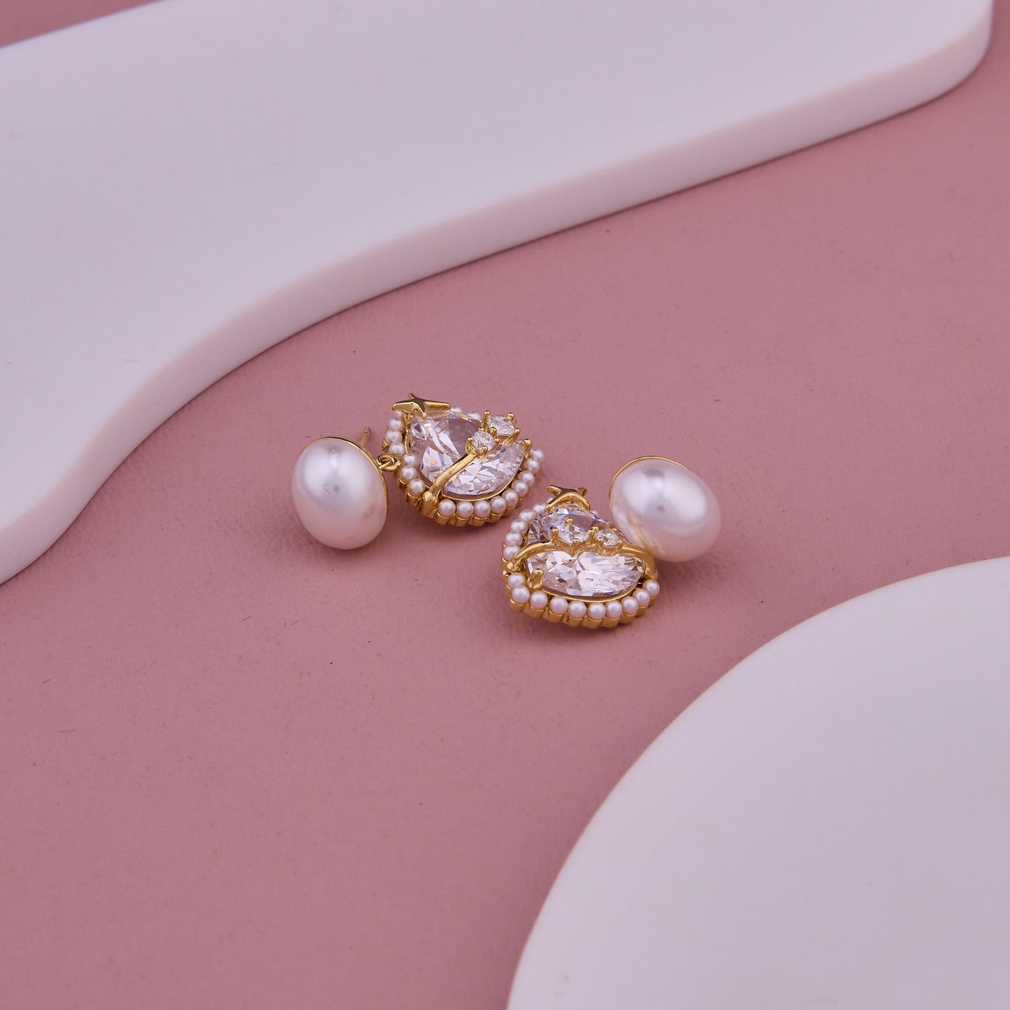 Gem & Pearl Elegance Earrings