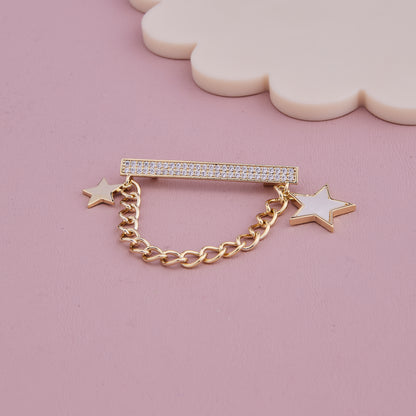 Star Chain Brooch