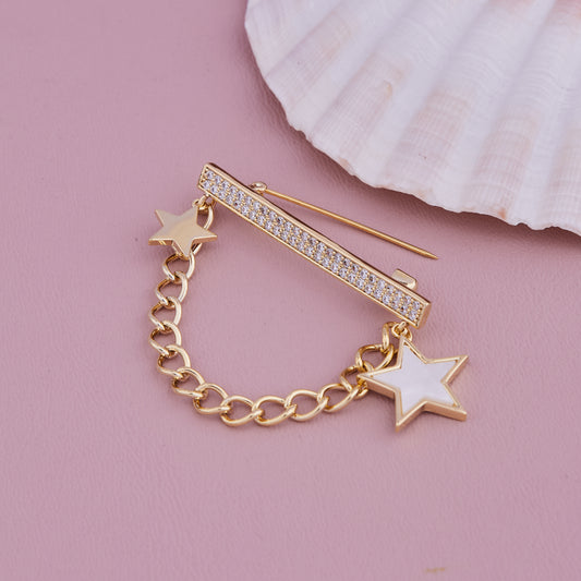 Star Chain Brooch