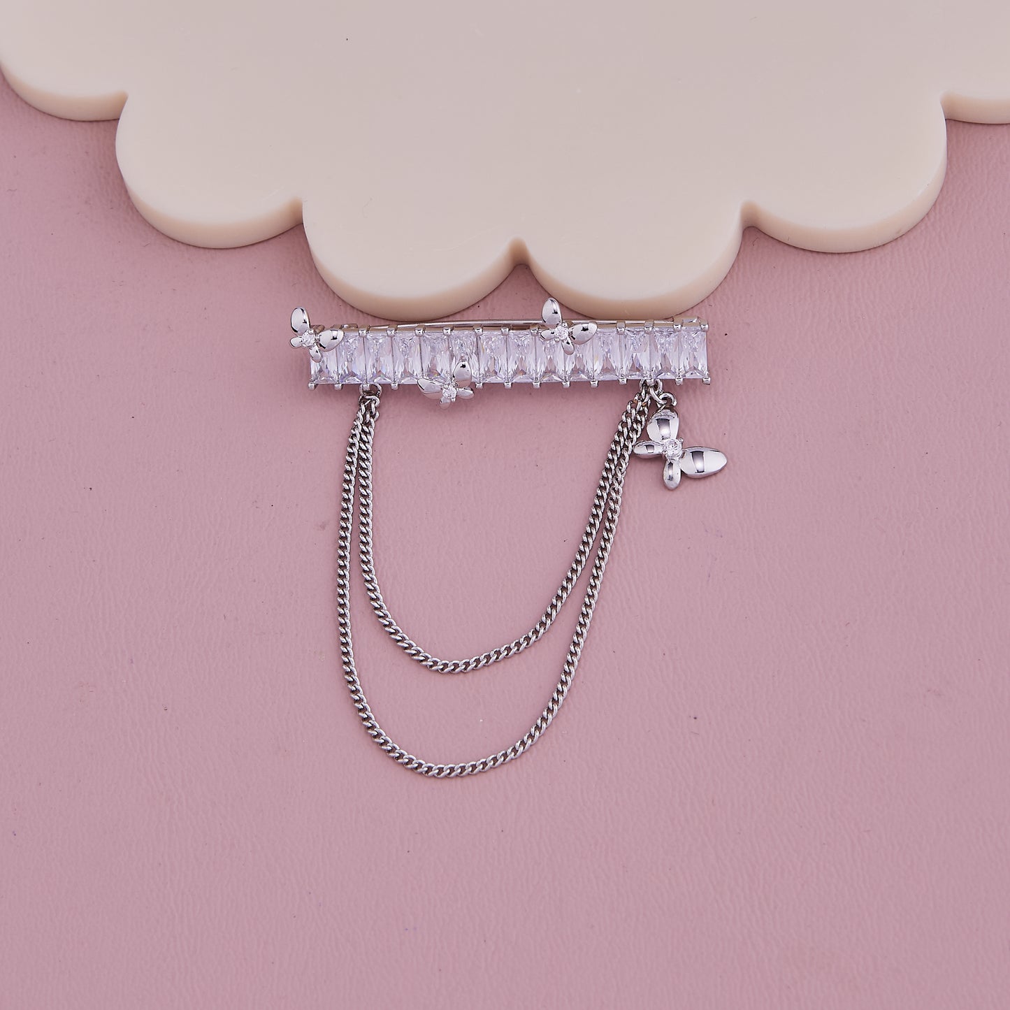 Luxury Silver Brooch