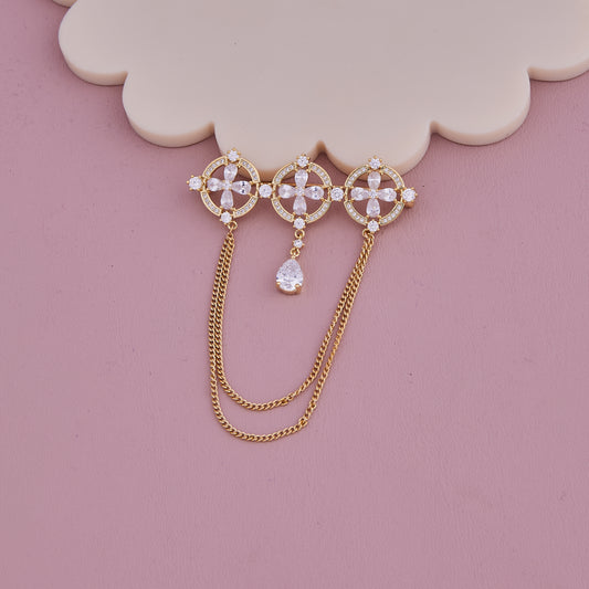 Crystal Circle Brooch