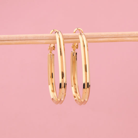 Golden Double Hoop Earrings