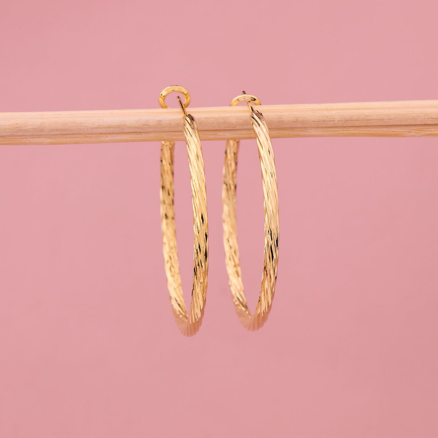 Golden Double Band Hoop Earrings