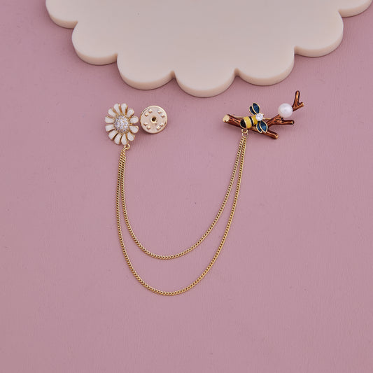 Bee Flower Brooch