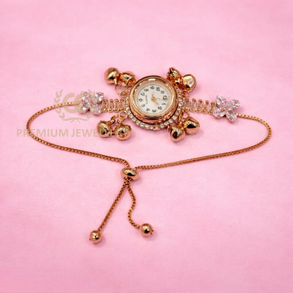 Traditional Kashmiri Watch Rose Gold with Adjustable Chain
