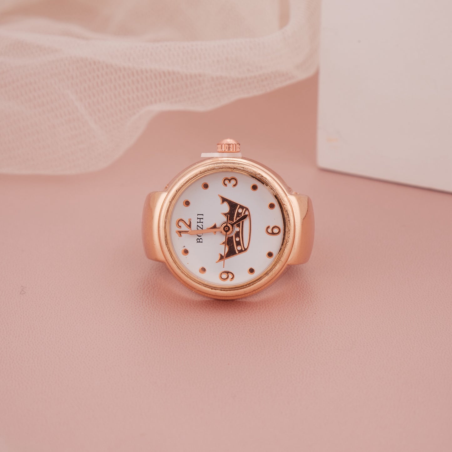 Rose Gold Ring Watch with Crown Motif – GC Premium Jewellery