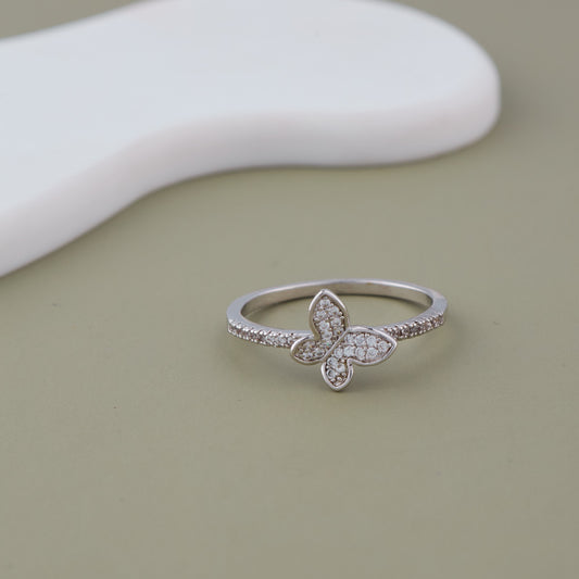 Crystal Butterfly Ring