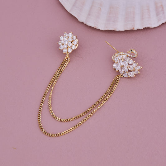 Swan Chain Brooch