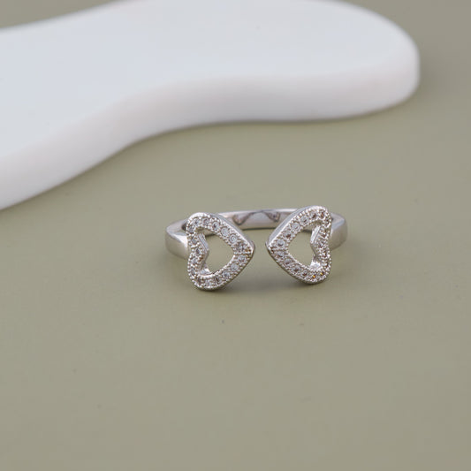 Twin Heart Ring