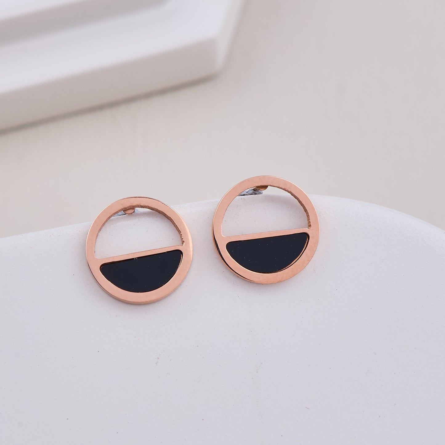 Minimal Half Disc Earrings