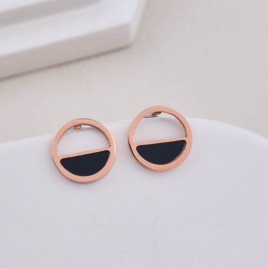 Minimal Half Disc Earrings
