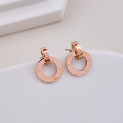 Classic Round Drop Earrings