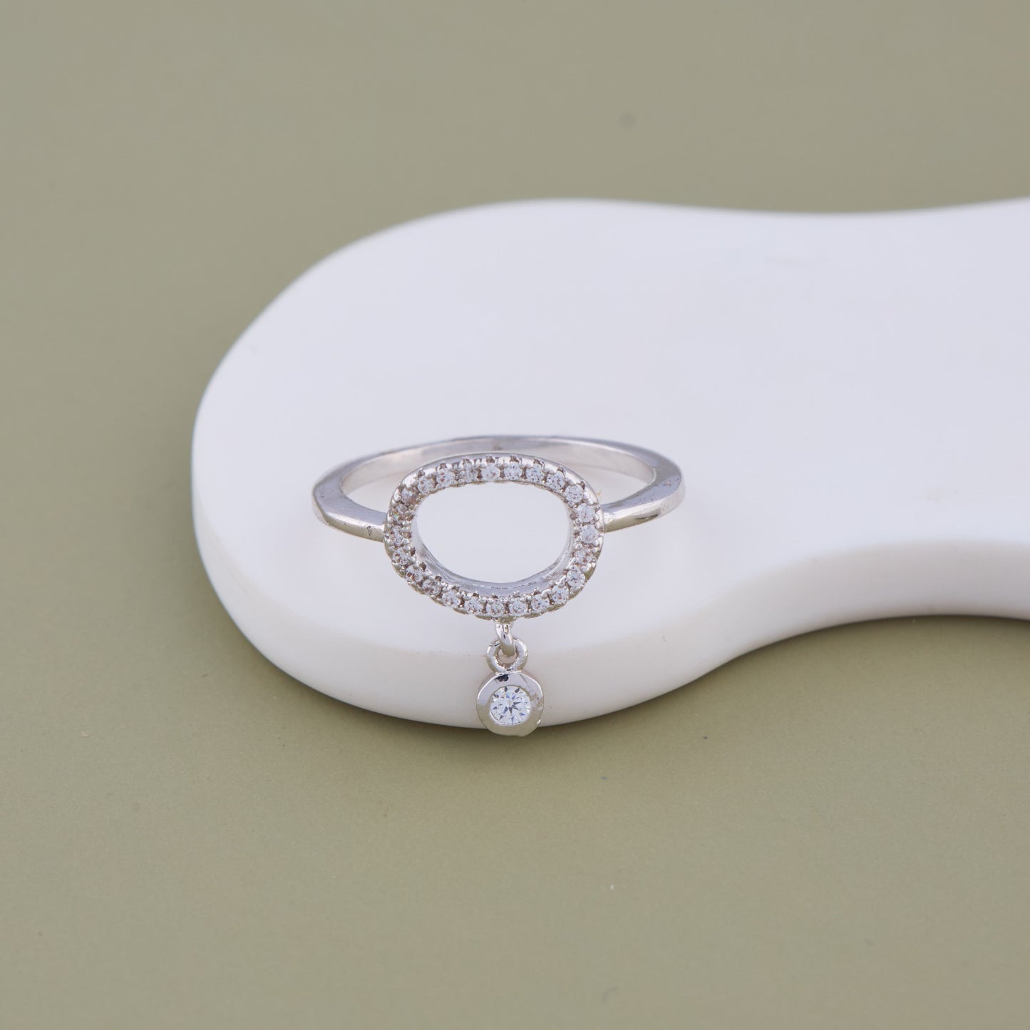 Oval Drop Ring