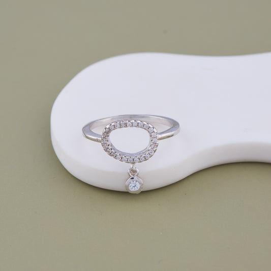 Oval Drop Ring