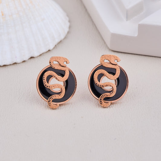 Serpent Circle Studs